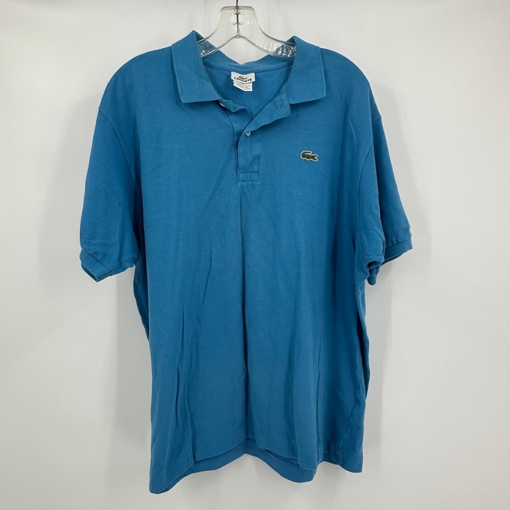 Lacoste Mens Preppy Golf Polo Size XL Old Money Tennis Cotton Blue Ivy League